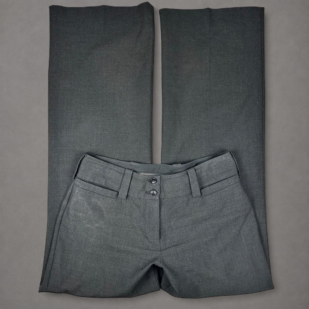 Express charcoal dark gray wide leg tailored work office pants size 2
